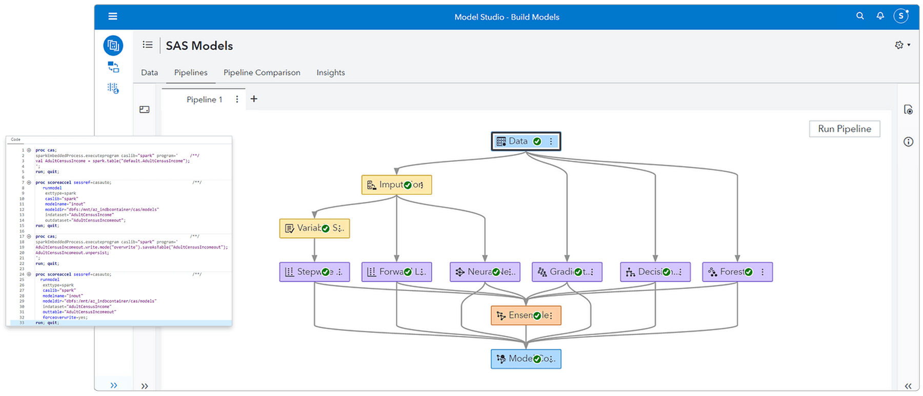 SAS In-Database Technologies screenshot