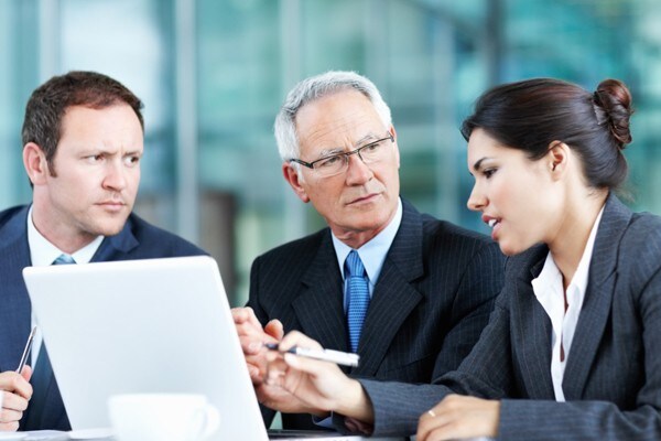 three people planning