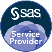 SAS Service Provider badge art, round format, midnight background