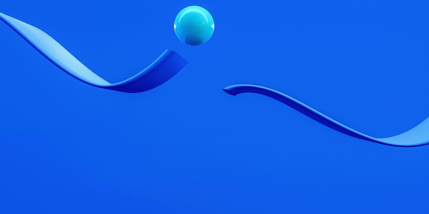 Teal ball moving on wave segments