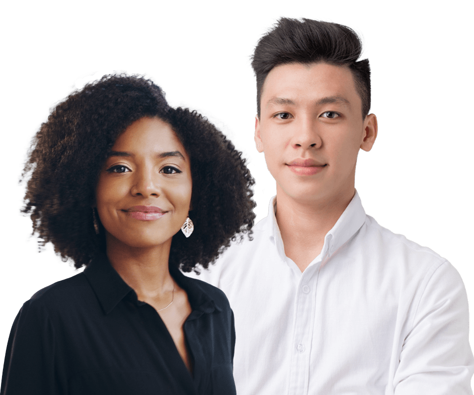 Young Professional Woman and Man Young Professional Woman and Man