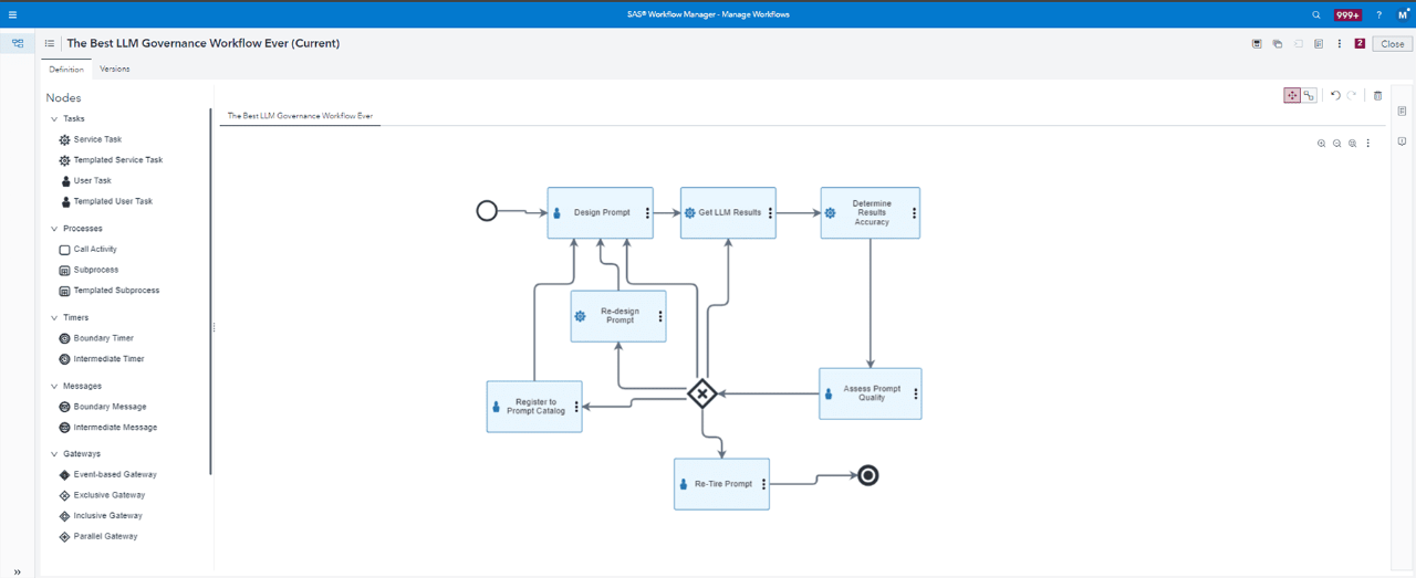 Screenshot of SAS Generative AI Process Automation