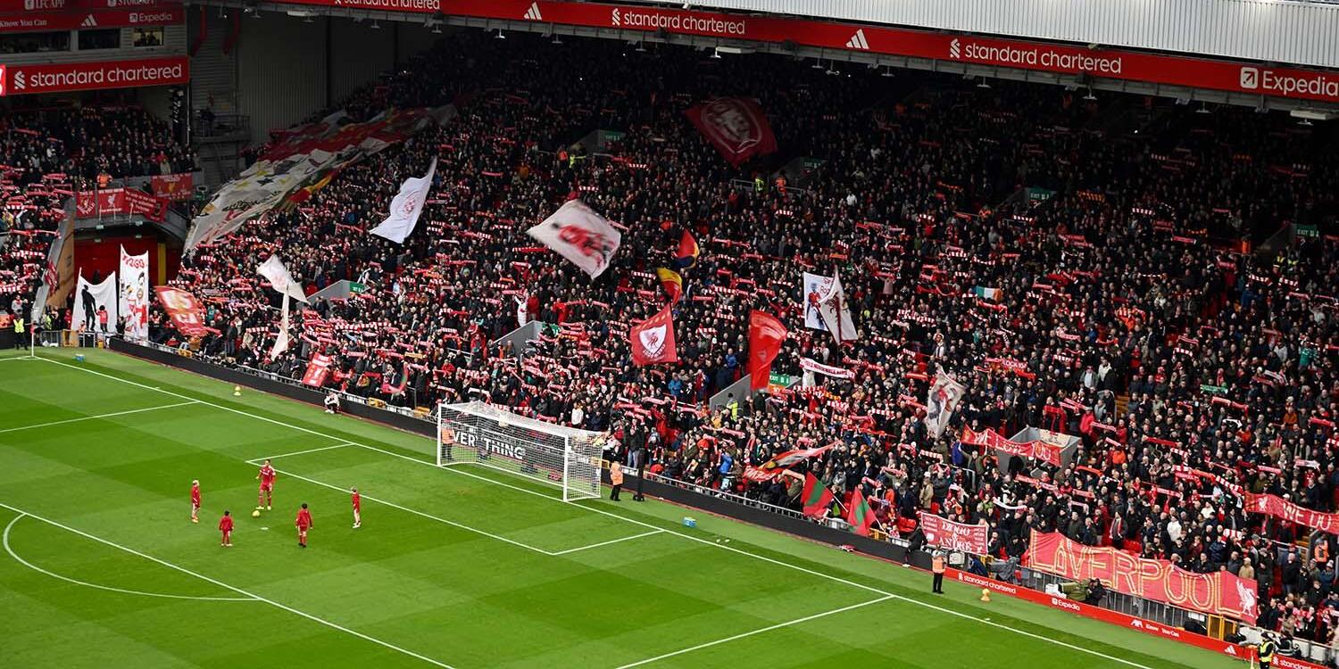 Fans in the stadium at LFC Anfield Stadium