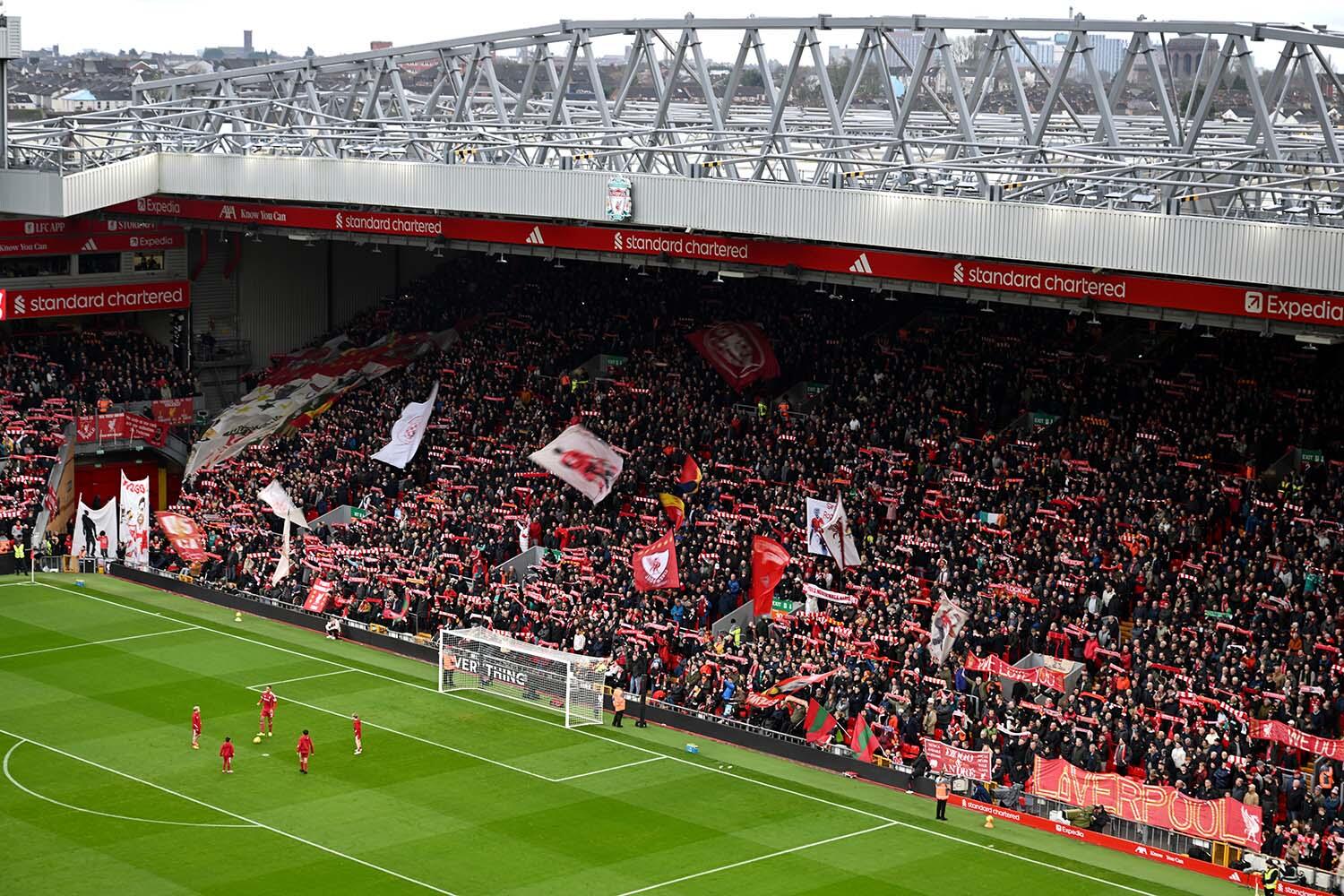 LFC Anfield Stadium aerial view