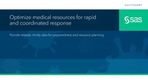 Solution Brief-Optimize medical resources for rapid 
and coordinated response