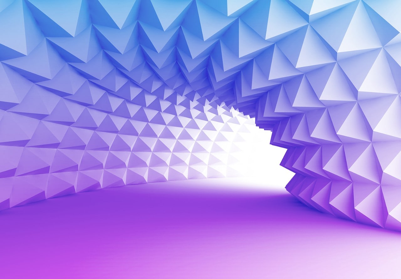 Abstract pyramid tunnel
