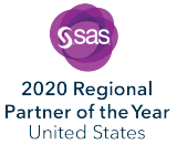 SAS 2020 Partner of the Year for the United States, vertical format, dark text