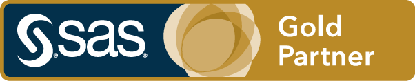 SAS gold partner badge art, horizontal format