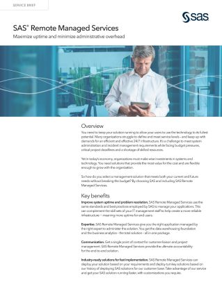 SAS Managed Application Services – SAS Remote Managed Services