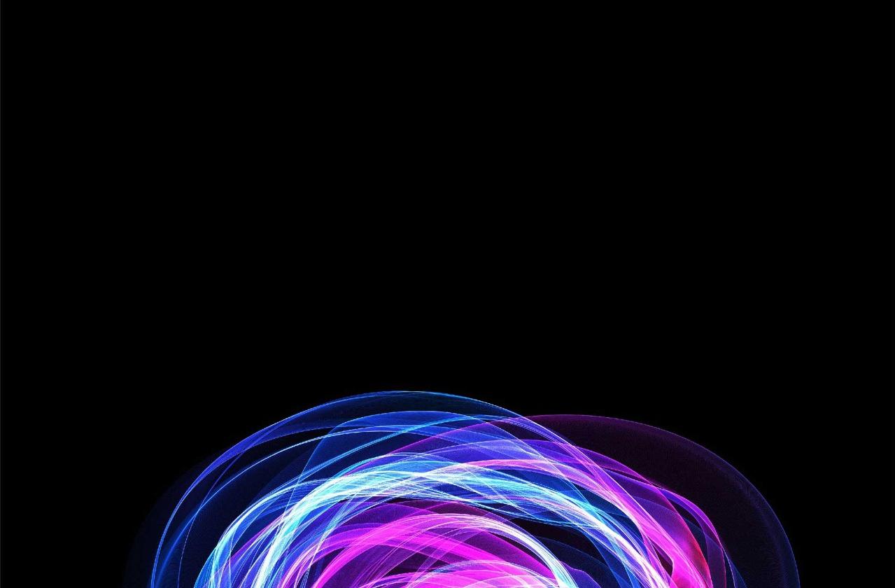 Abstract pink and blue wavy lines in black background