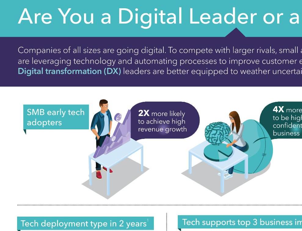 Infografía de la transformación digital en empresas en crecimiento