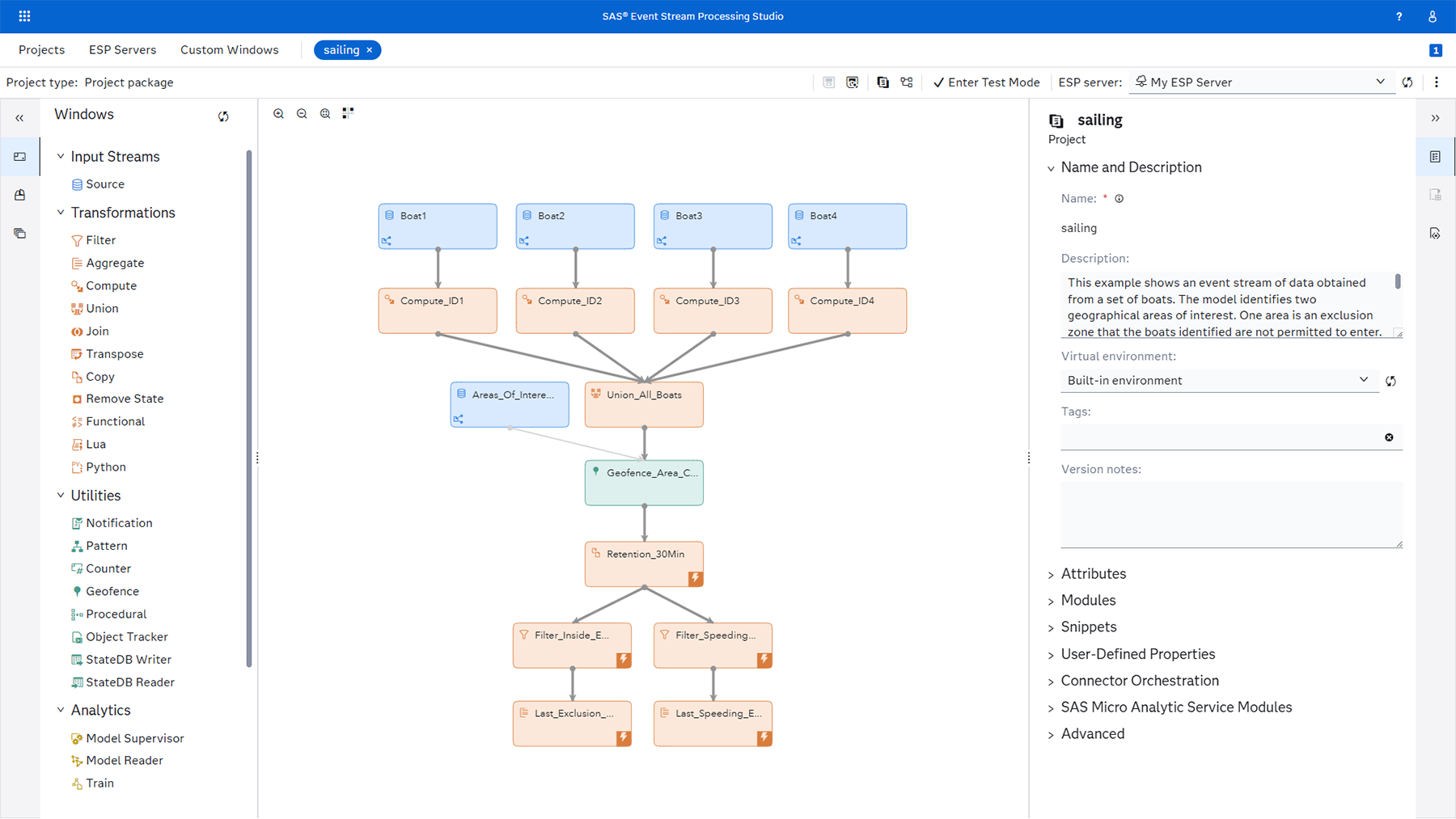 SAS Event Stream Processing - Entorno de diseño gobernado y flexible