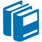 Training and Books icon blue