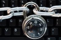 chained keyboard with combination lock