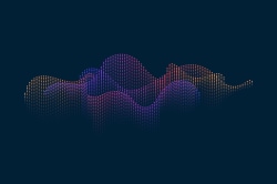 Abstract 3D Graph on Midnight Blue