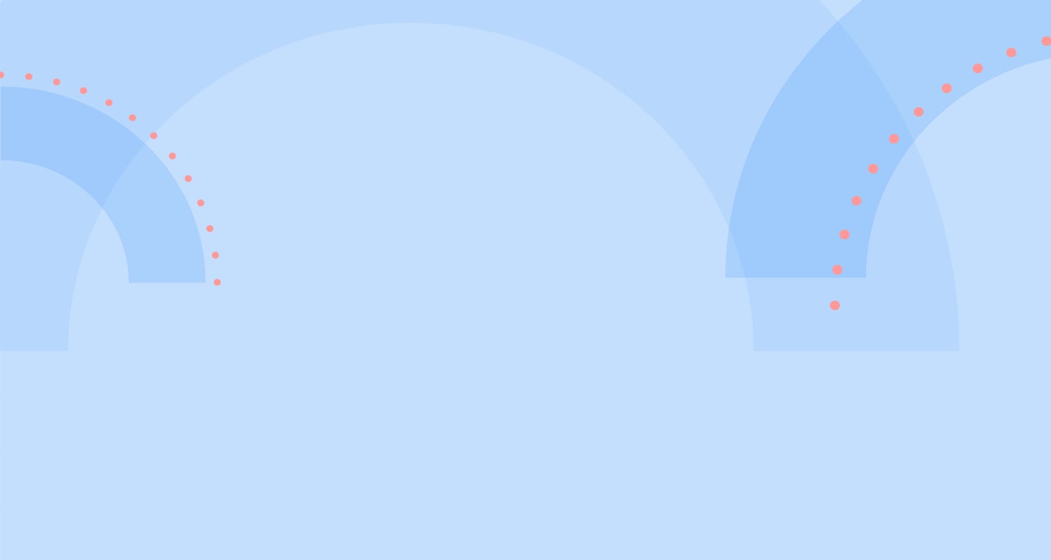 blue arcs and pink dots on light blue blue arcs and pink dots on light blue
