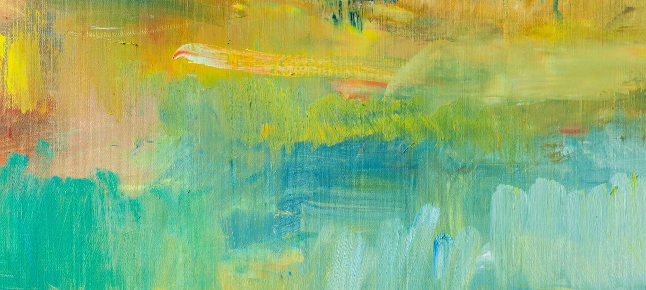Green and yellow brush strokes