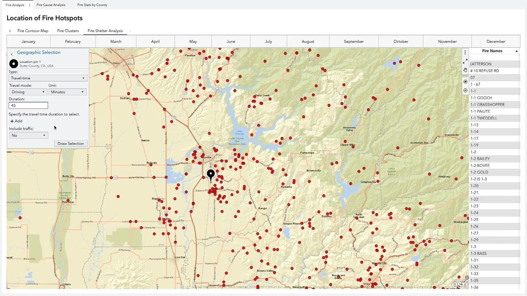 Screenshot of SAS Visual Analytics geomaps