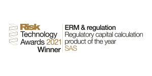 Logo du produit de l'année pour le calcul des fonds propres réglementaires dans le cadre des Risk Technology Awards
