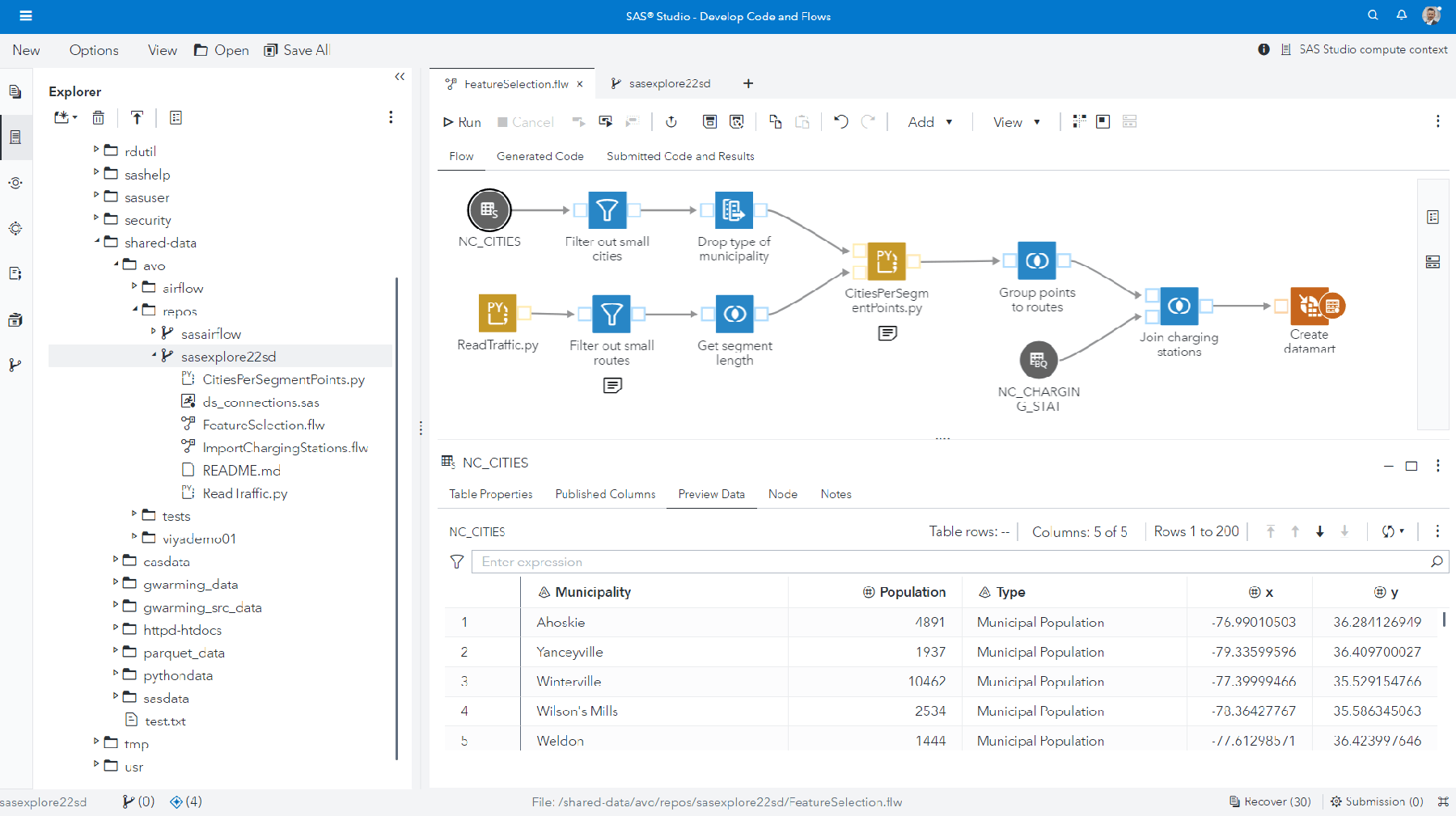 SAS Studio main screenshot