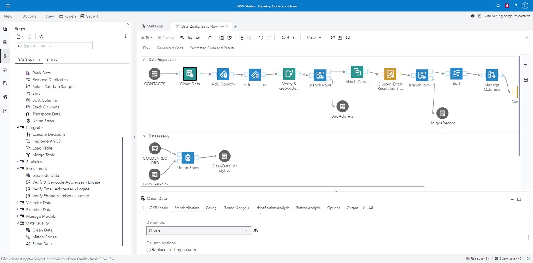 SAS Data Preparation and Data Quality boost productivity screenshot