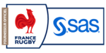 Logo de la Fédération française de rugby et logo du SAS