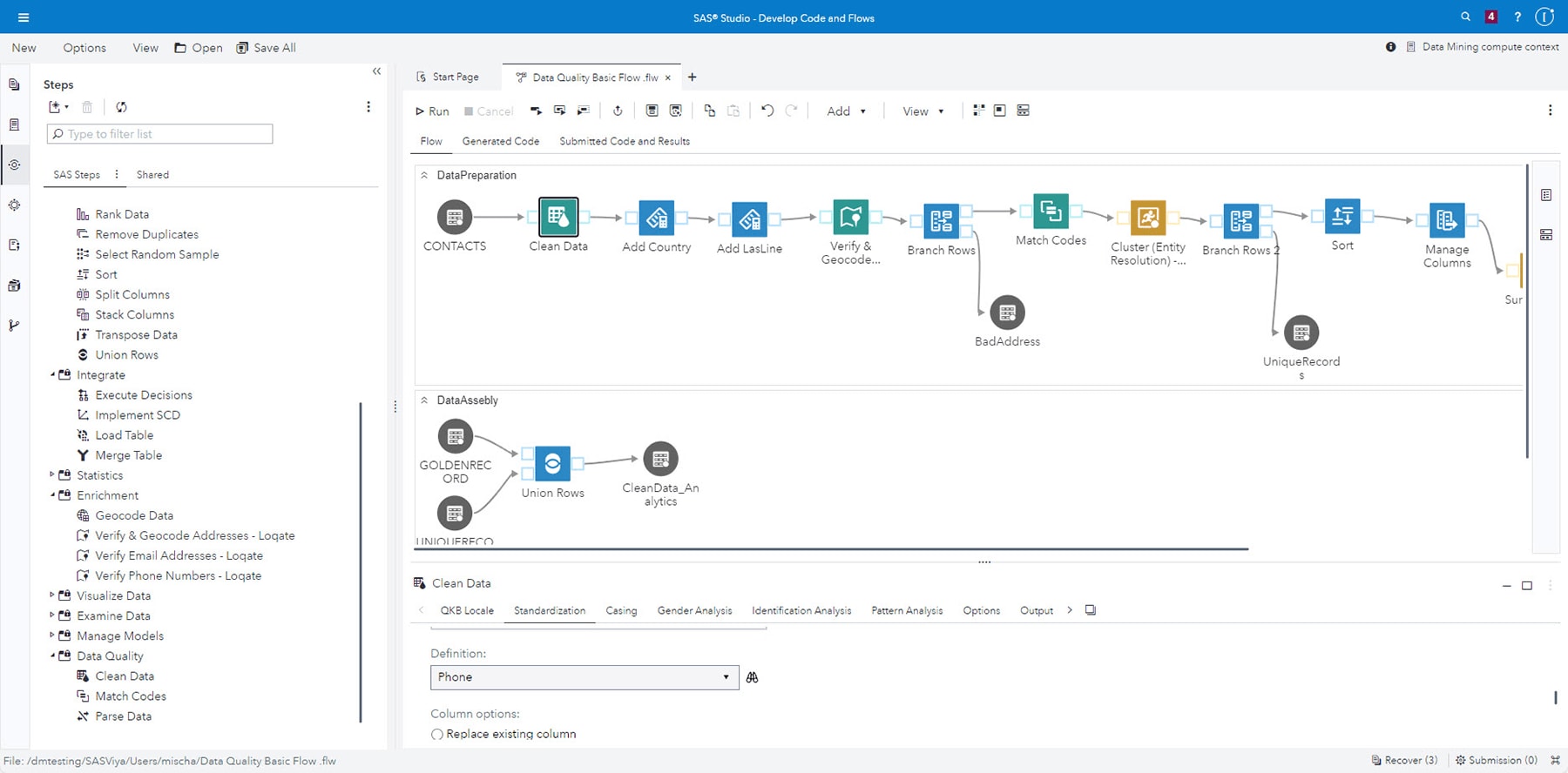 SAS Data Preparation and Data Quality boost productivity screenshot