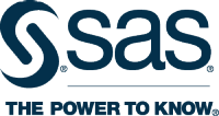 SAS The Power to Know logo in midnight blue