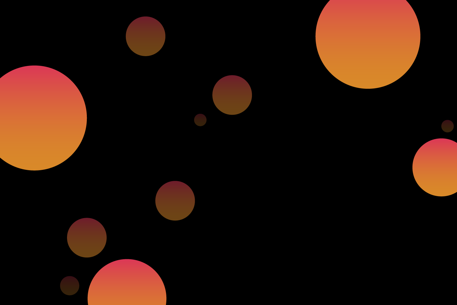 Red and orange gradient circle pattern on black background