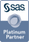 SAS Platinum Partner badge art, vertical format, white background