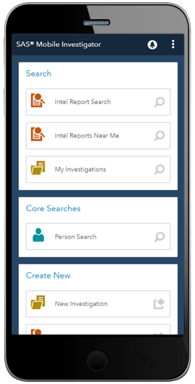 SAS® Mobile Investigator - home page