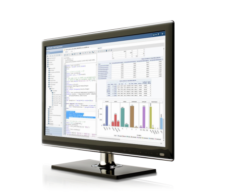 SAS In-Memory Statistics Shown on Desktop Monitor