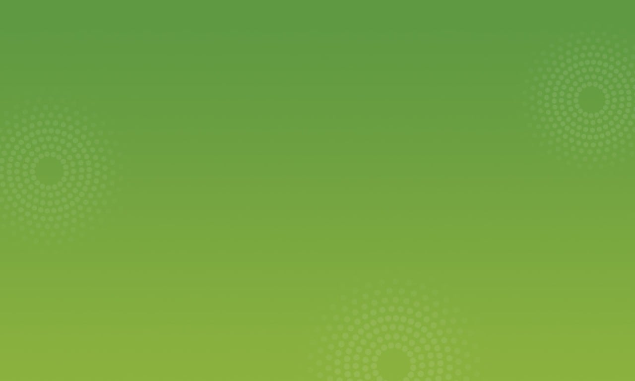 White dots in a circular design on a green background White dots in a circular design on a green background
