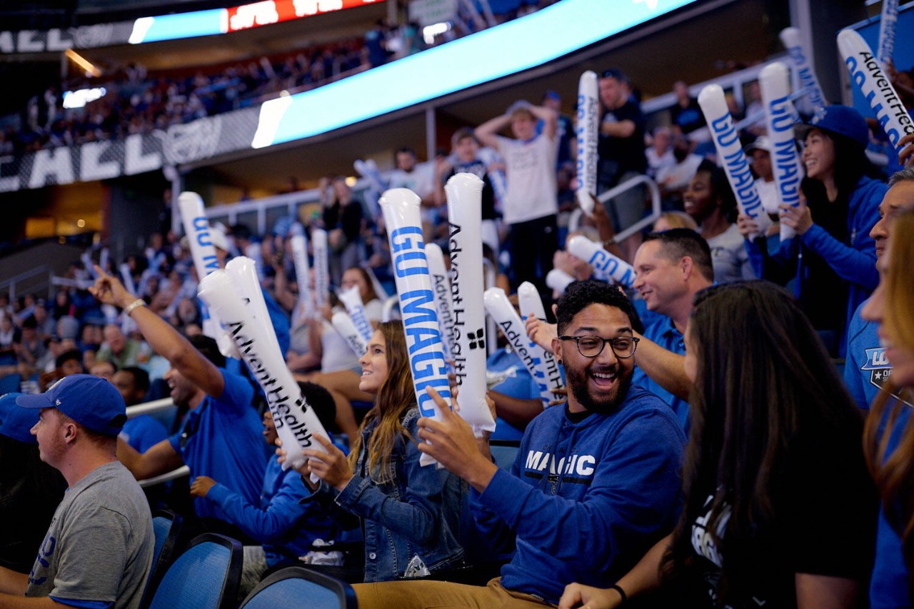 Orlando Magic fans cheering