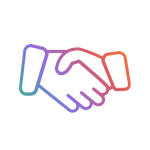 Handshake Icon Gradient Color