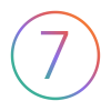 Number 07 Icon Gradient Colors