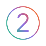 Number 02 Icon Gradient Colors