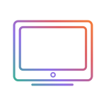 Desktop Monitor Icon Gradient Colors