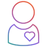 Caring Person Icon Gradient Colors