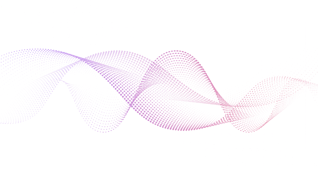 Pink abstract with white dots and purple wave