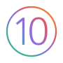 Number 10 Icon Gradient Colors