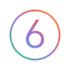 Number 06 Icon Gradient Colors