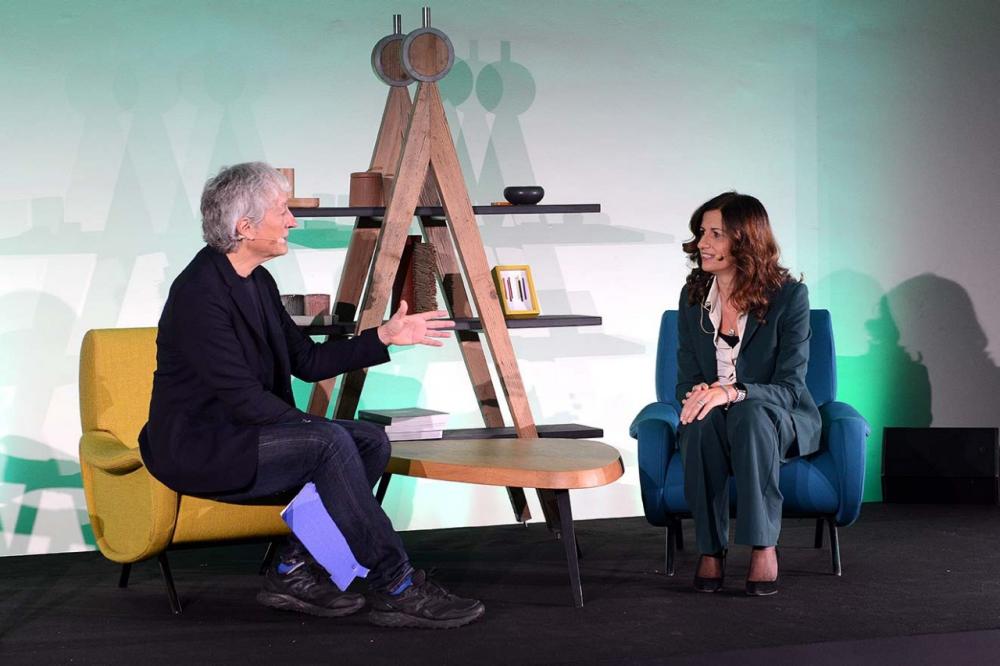 Riccardo Luna e Mirella Cerutti durante la Plenaria di Be Curious. Be Innovative.