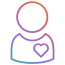 Caring Person Icon Gradient Colors