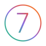 Number 07 Icon Gradient Colors