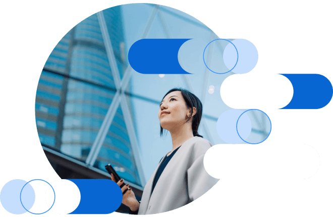 将来を見据える女性実業家