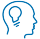 Person's Head With Lightbulb - Icon