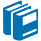 Training and Books icon blue
