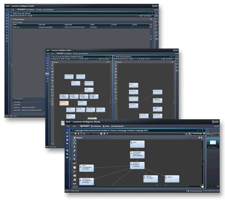 Picture of SAS Real-time Decision Manager tools.