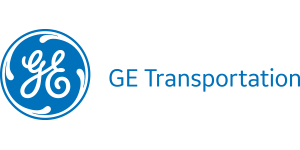GE Transportation logo in blue